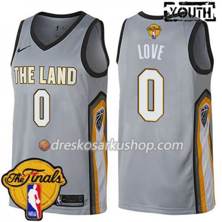 Dječji NBA Dres Cleveland Cavaliers Kevin Love 0 2018 NBA Finals Patch Nike Zelena Swingman